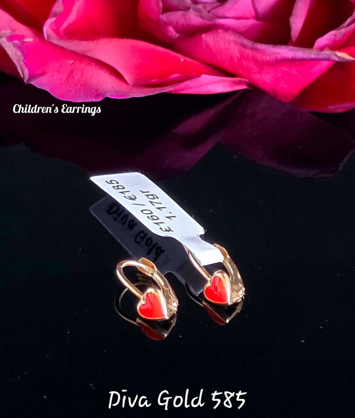 children's gold earrings. 1.17gr