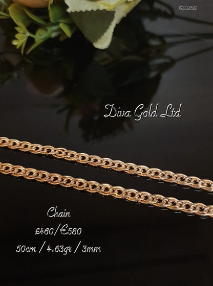 Gold 585 Mona Liza chain 50cm