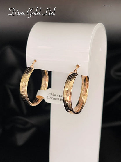 Gold 585 hoop earrings