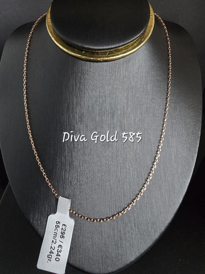 585 Gold chain 55cm. 2.24gr