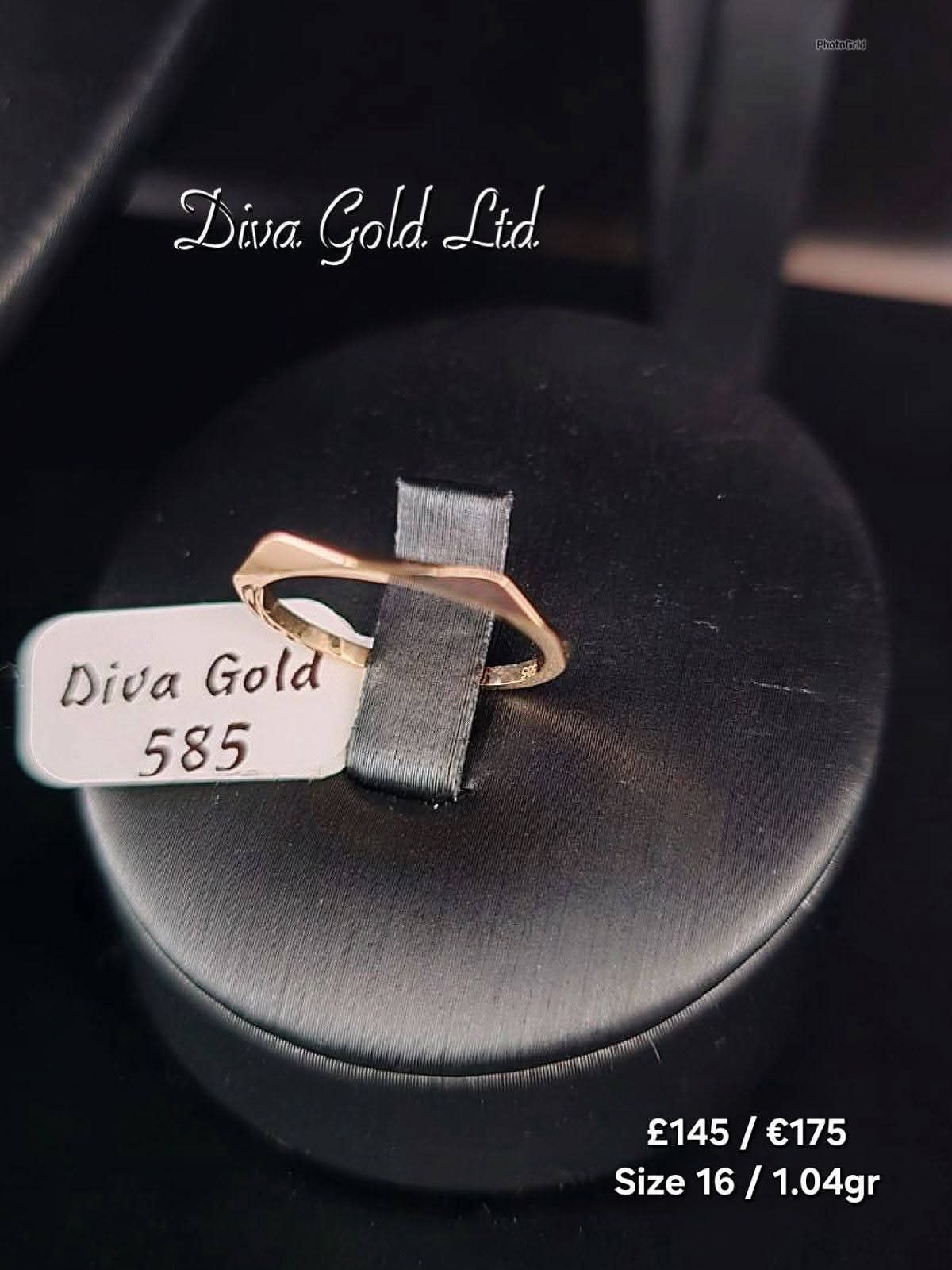 Gold women ring.Size 16