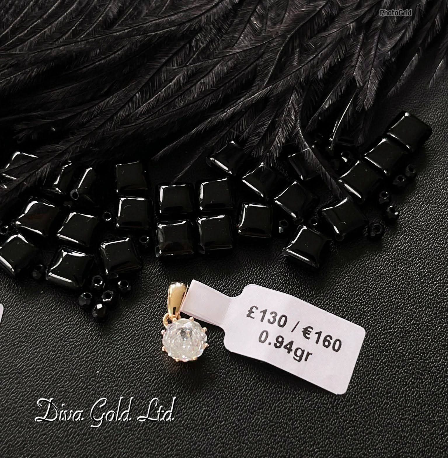 585 Gold Pendat with zircon stone