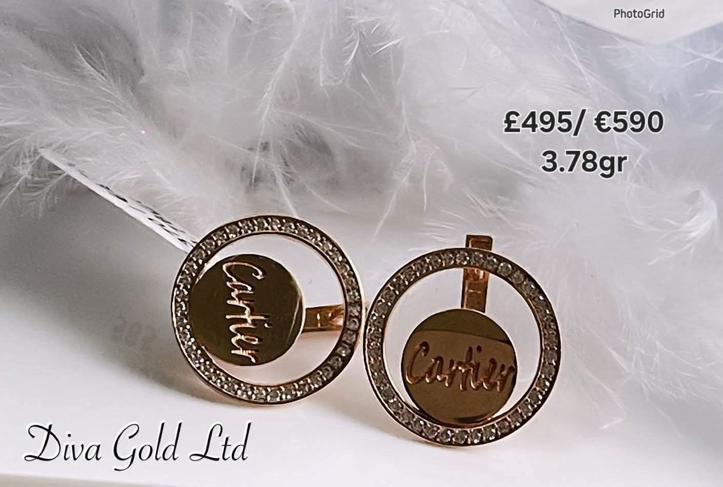 585 Gold Cartier earrings. 3.78gr