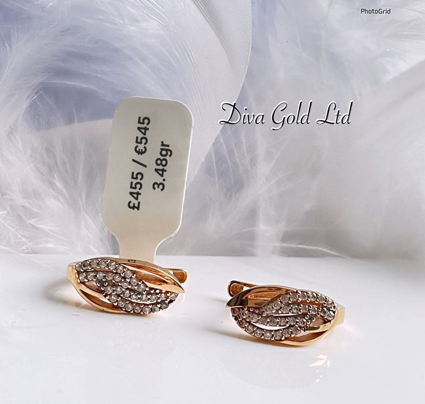 585 Gold earrings. 3.48gr