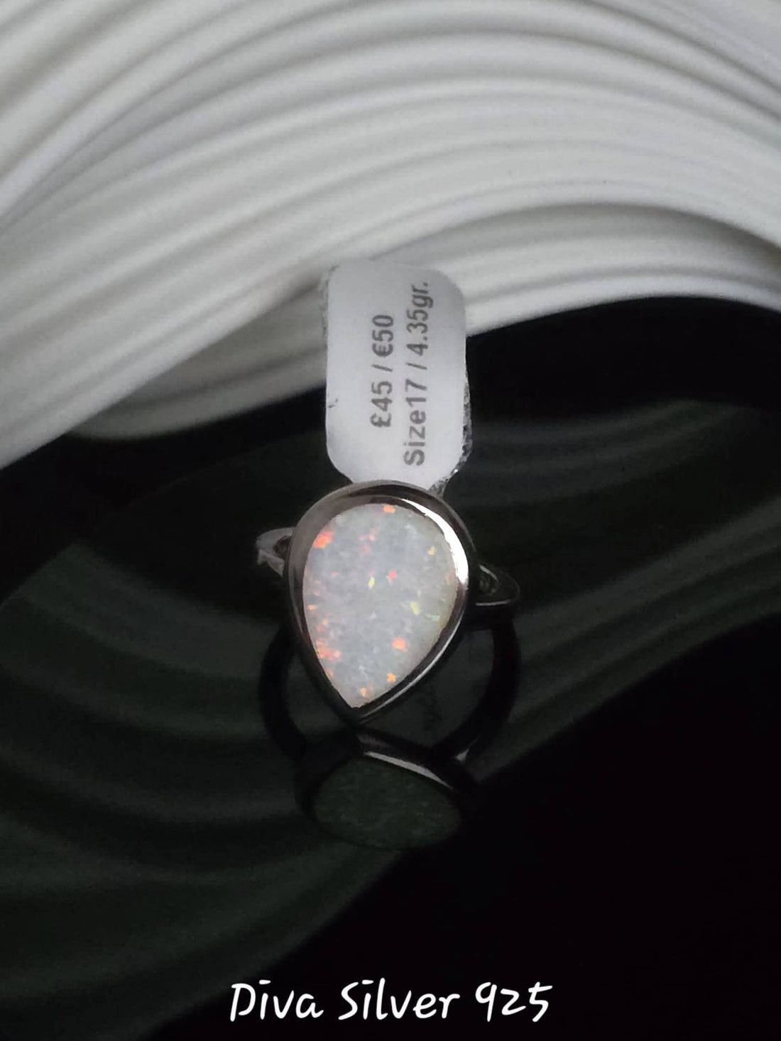 Sterling Silver Pear Shaped Ring