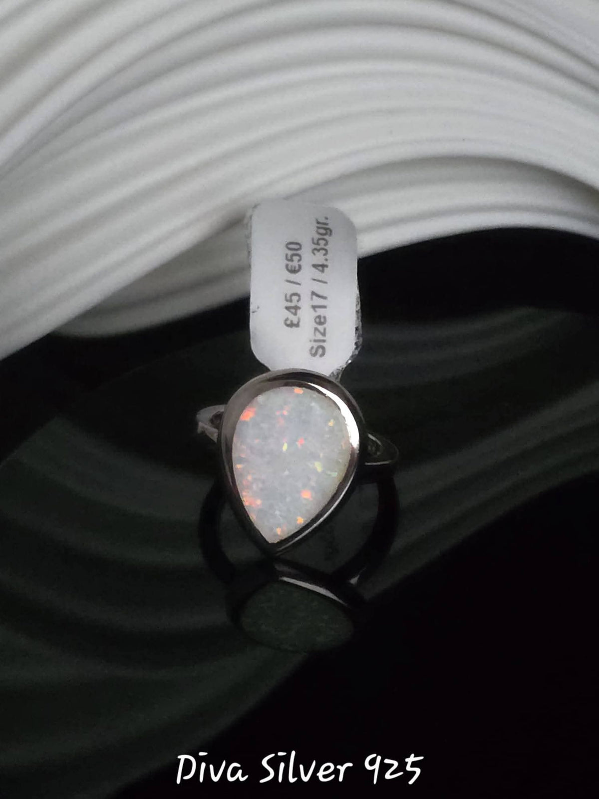 Sterling Silver Pear Shaped Ring