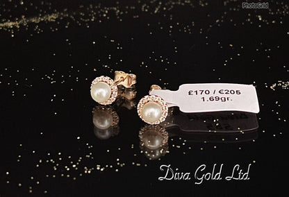Gold 585 stud earrings