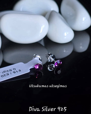 Sterling Silver Small Simple Stud Earrings