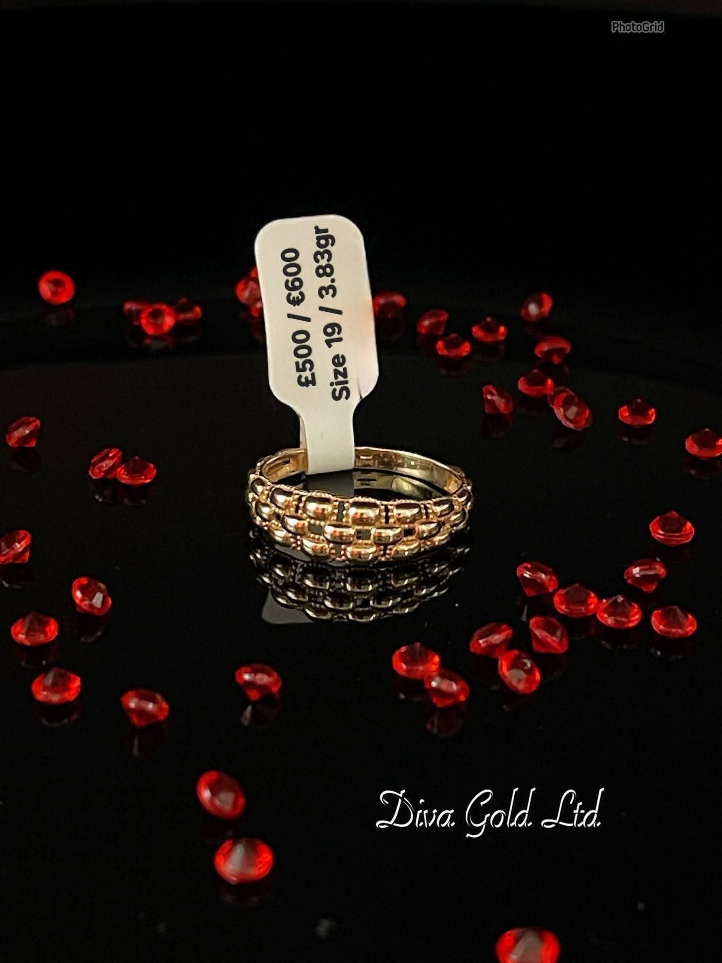 Gold women Ring. Size 19