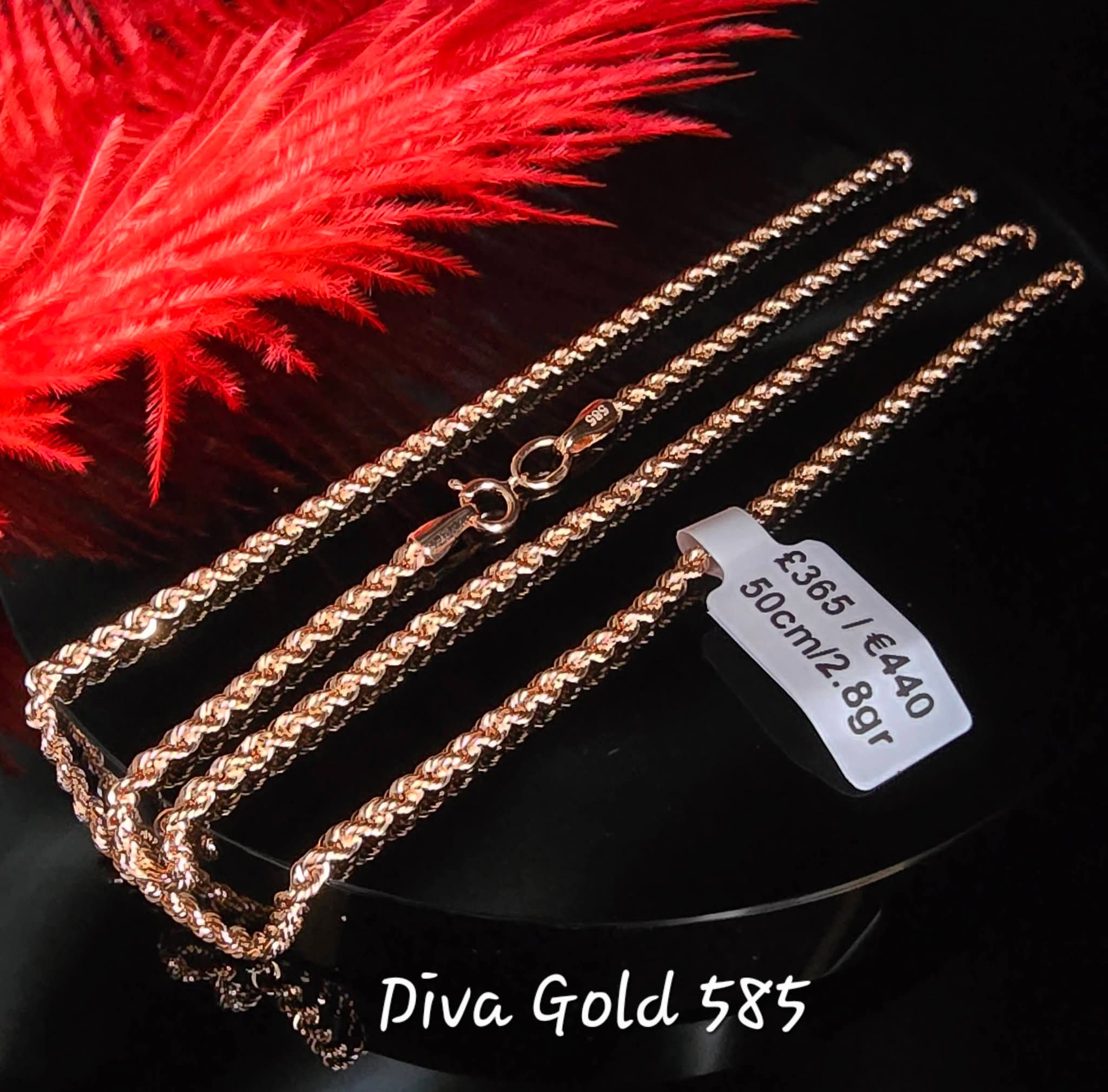 585 Gold chain 50cm. 2.8gr