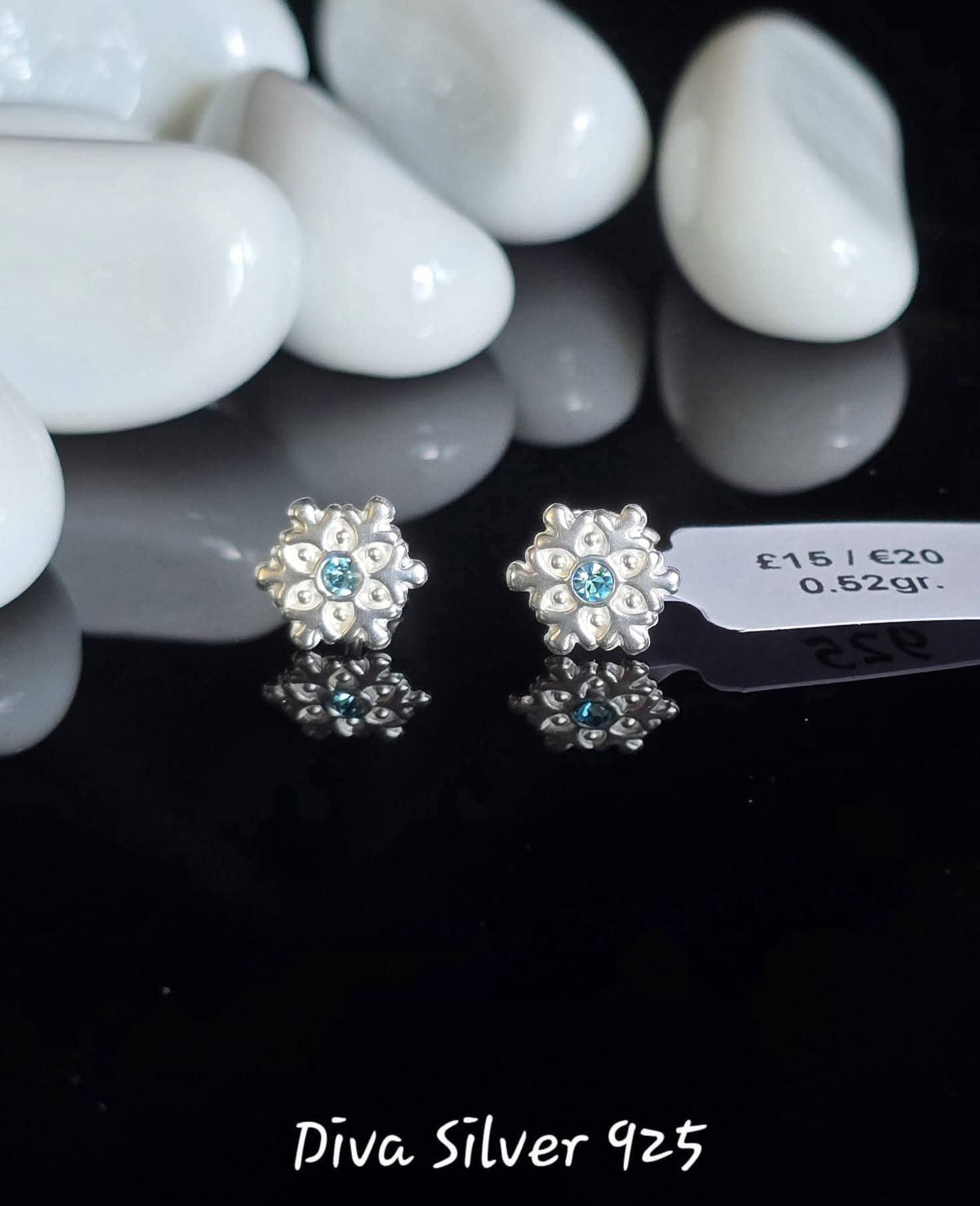 Sterling Silver Snowflake Stud Earrings