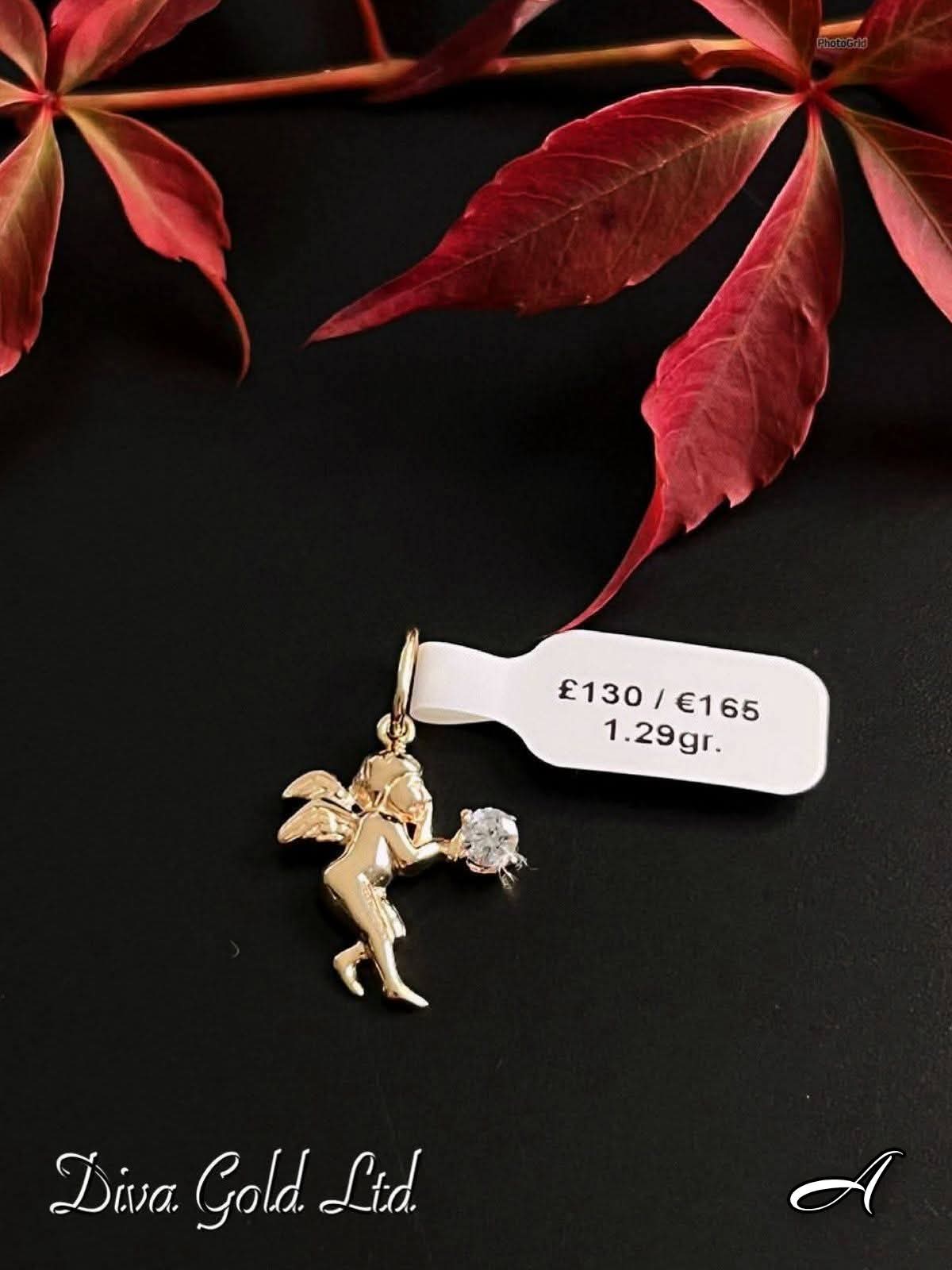 Gold 585 Angel Pendant