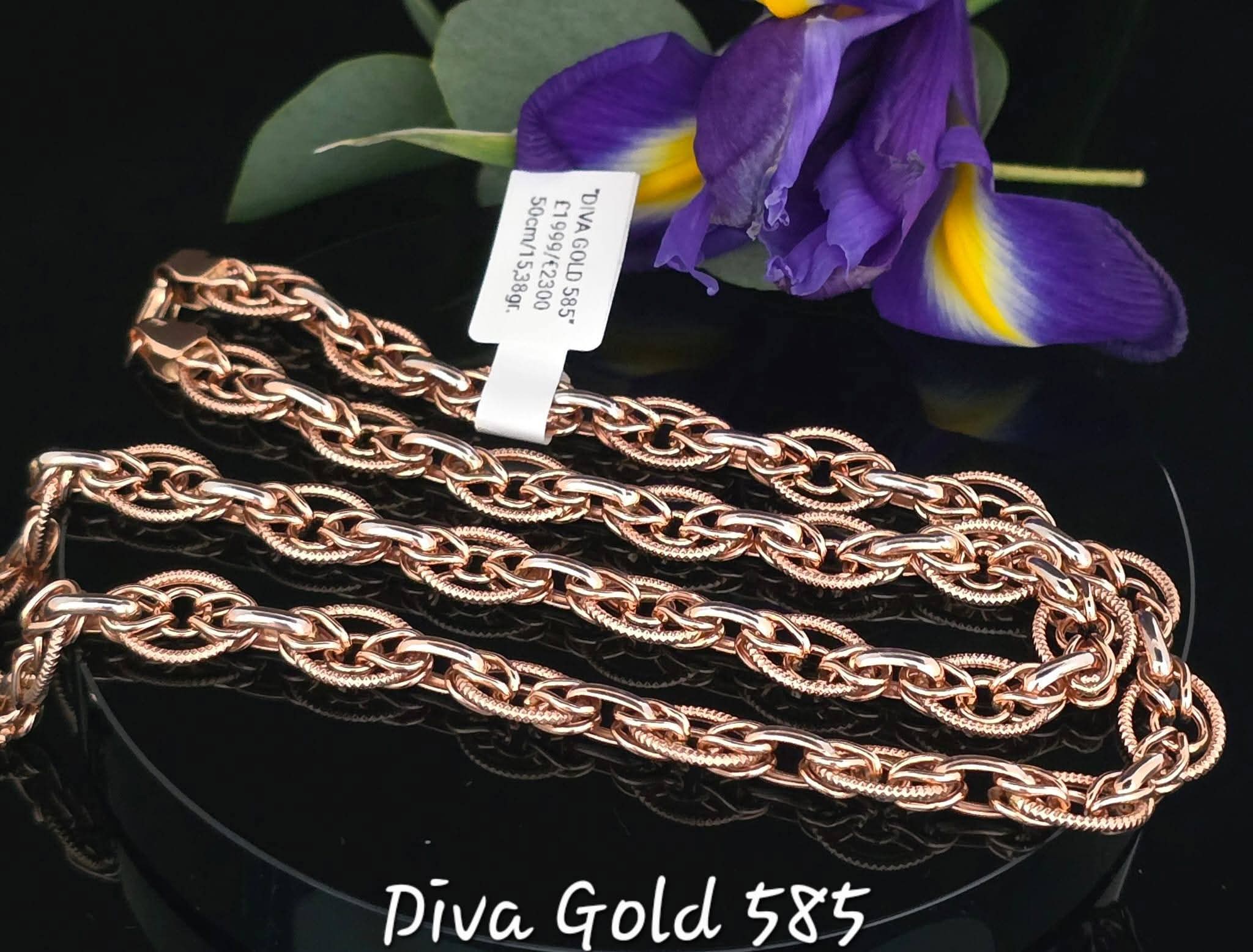585 Gold chain 50cm. 15.38gr