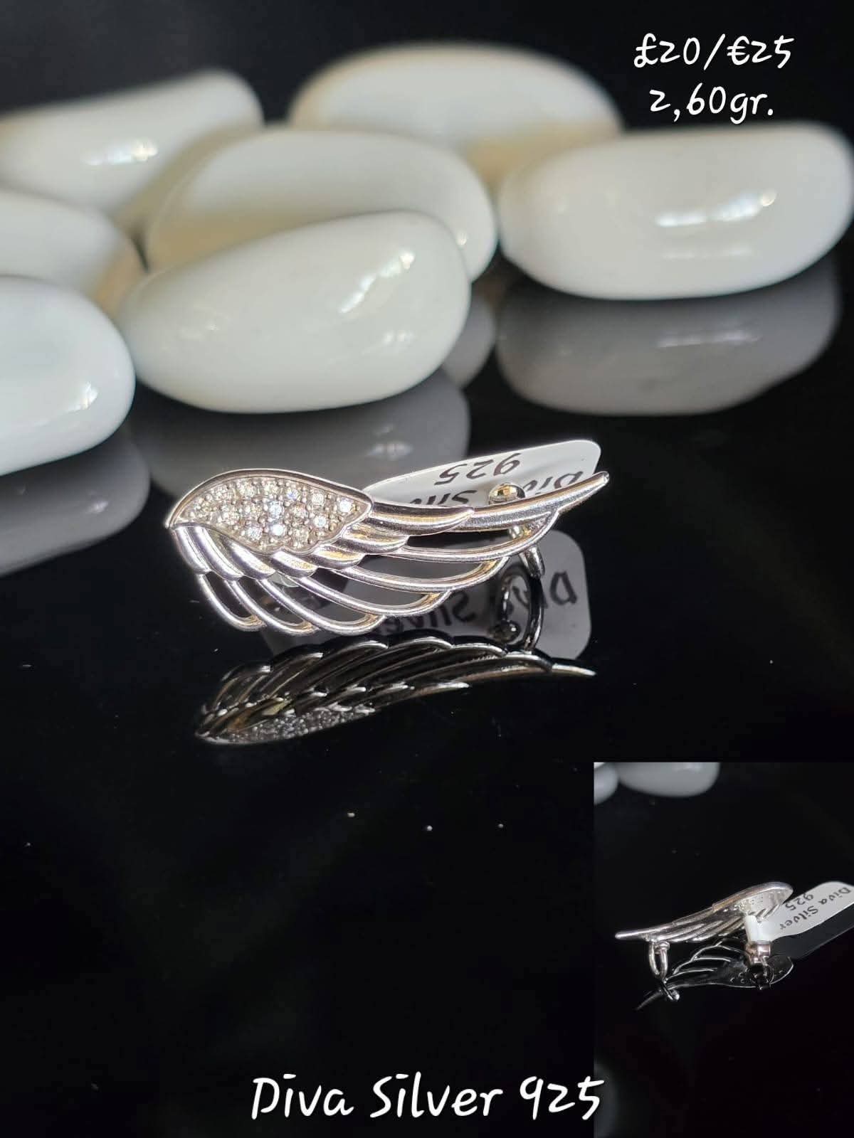 Sterling Silver Wing Ear Climber Women Stud Earrings