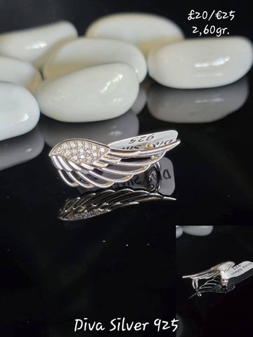 Sterling Silver Wing Ear Climber Women Stud Earrings