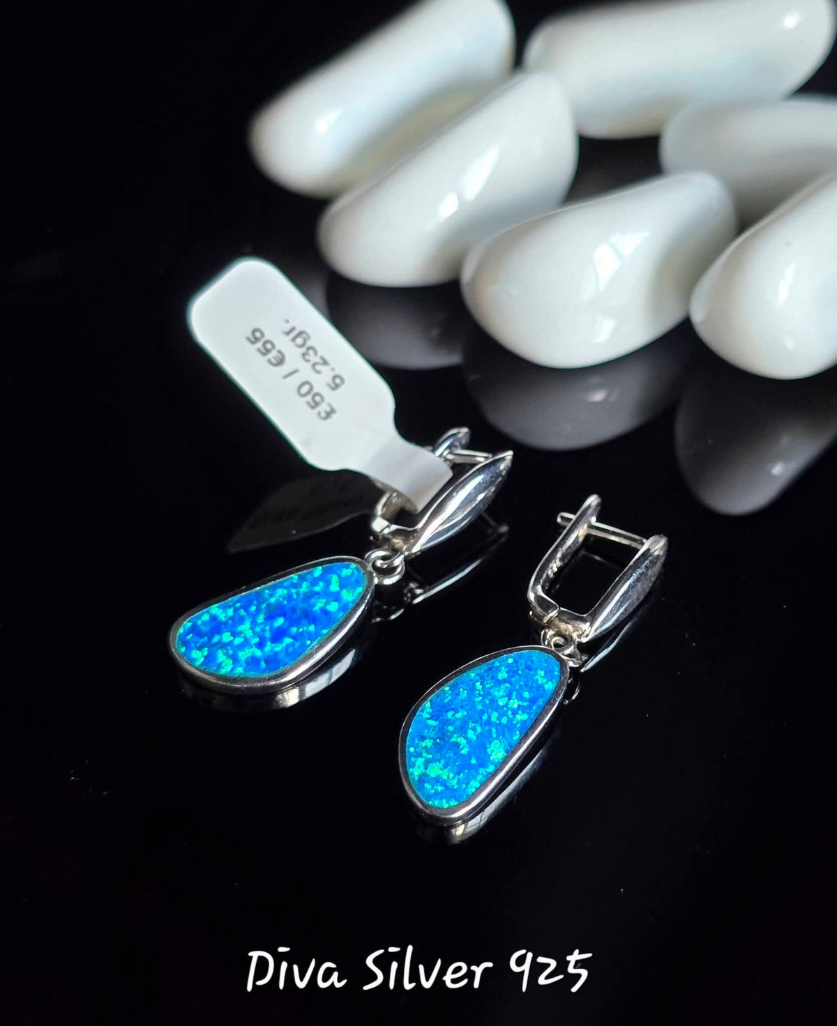 Sterling Silver Blue Women Earrings