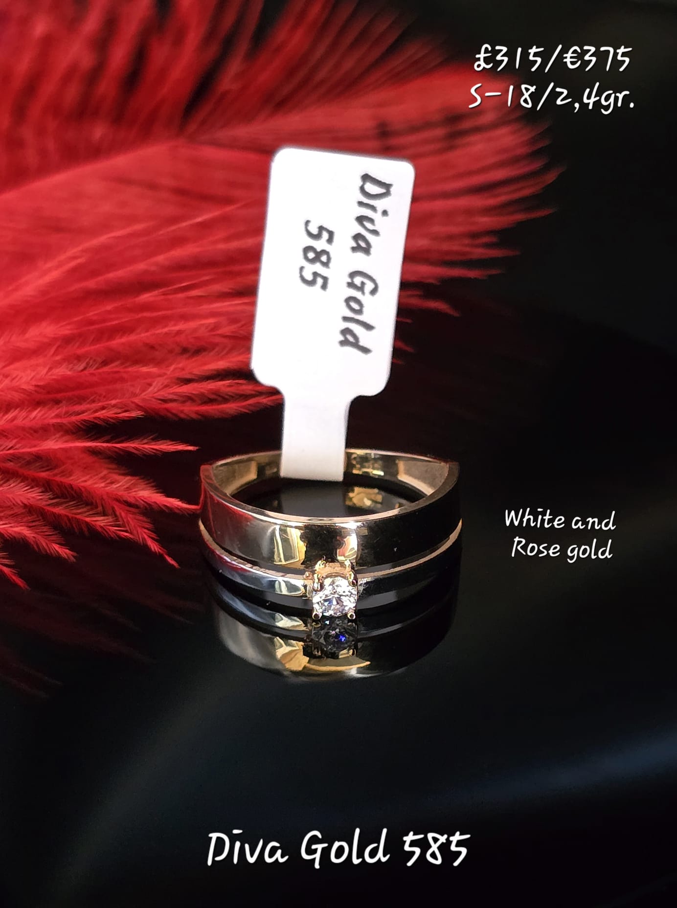 585 Gold ring. Size 18