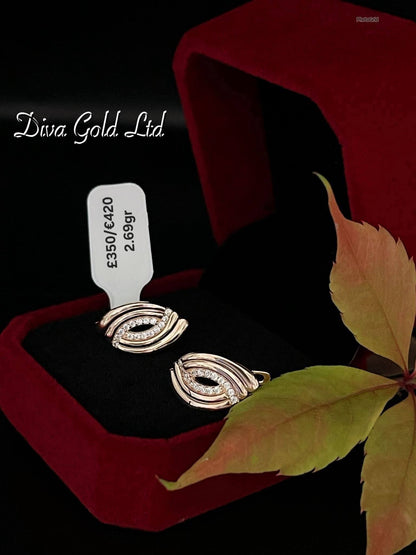 585 Gold earrings. 2.69gr