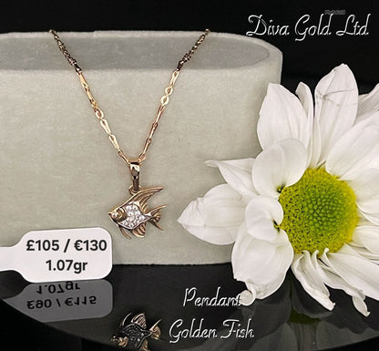 Gold 585 fish pendant