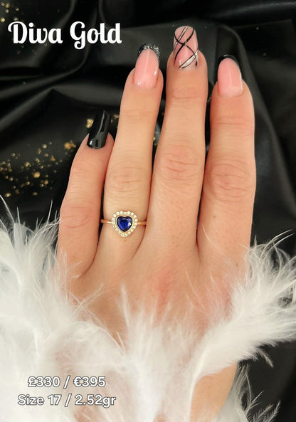 Gold women ring.Size 17