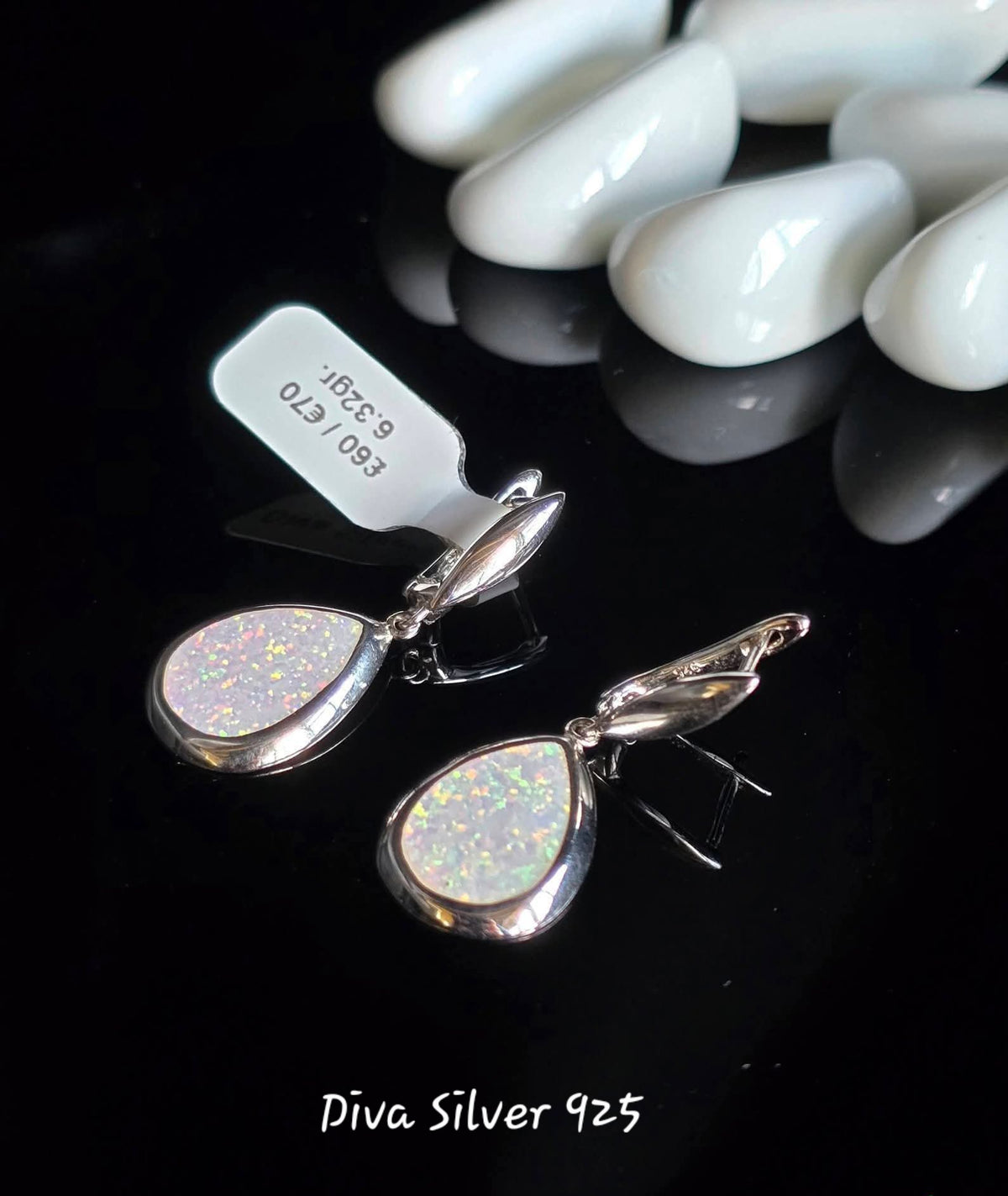 Sterling Silver Beauty Drop Women Earrings