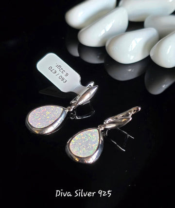 Sterling Silver Beauty Drop Women Earrings