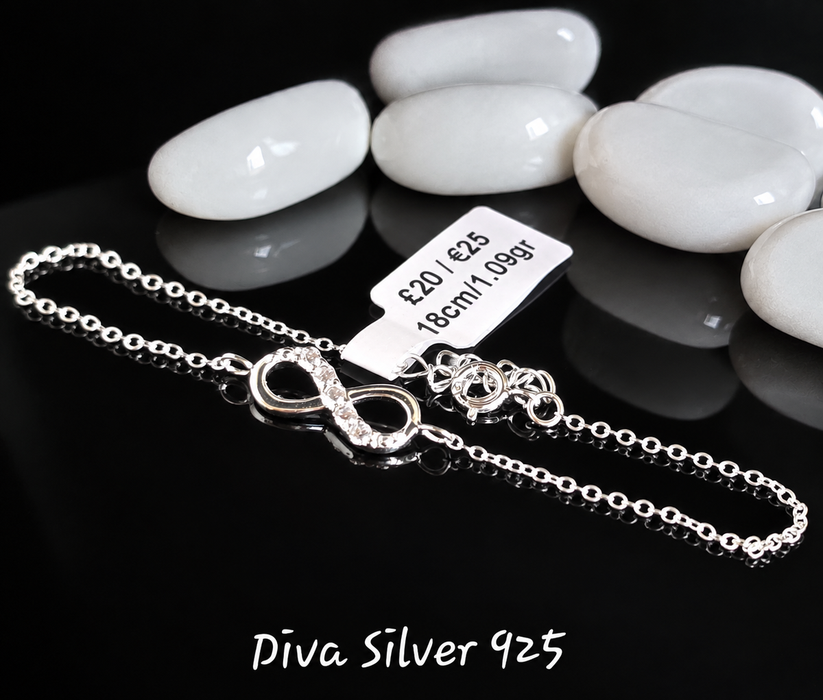 925 Sterling Infinity Bracelet For Women