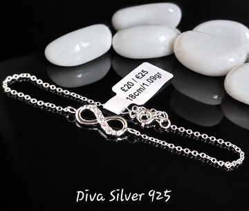 925 Sterling Infinity Bracelet For Women