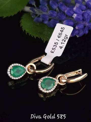 585 Gold earrings. 4.12gr