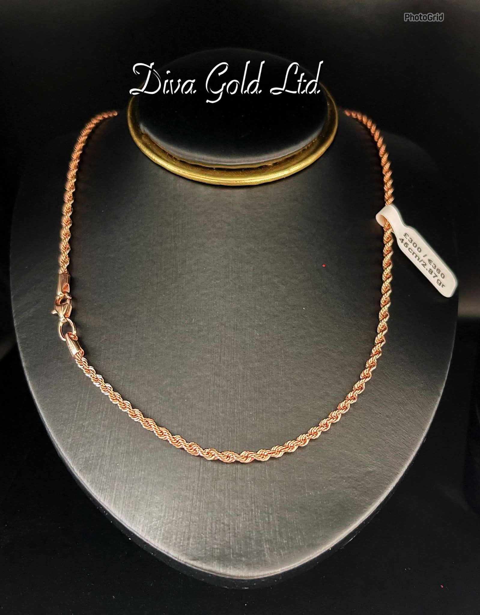 Gold 585 Rope chain 45cm
