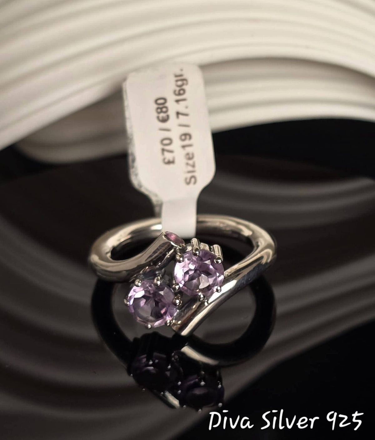 Sterling Silver Purple Stone Ring