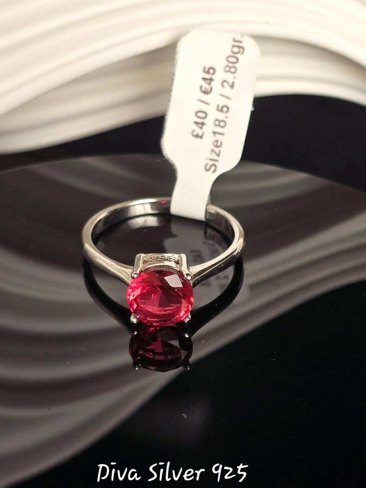 Sterling Silver Round Ring