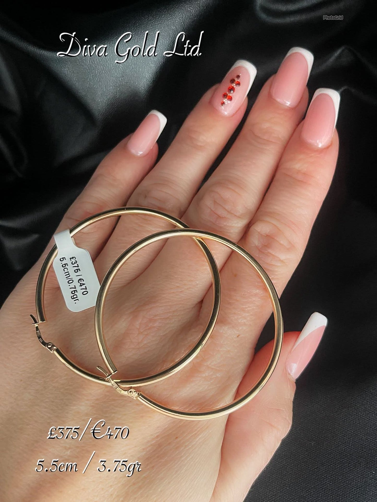 Gold 585 hoop earrings