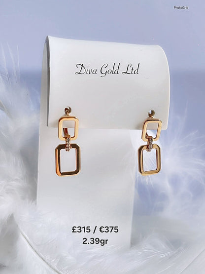 585 Gold earrings. 2.39gr