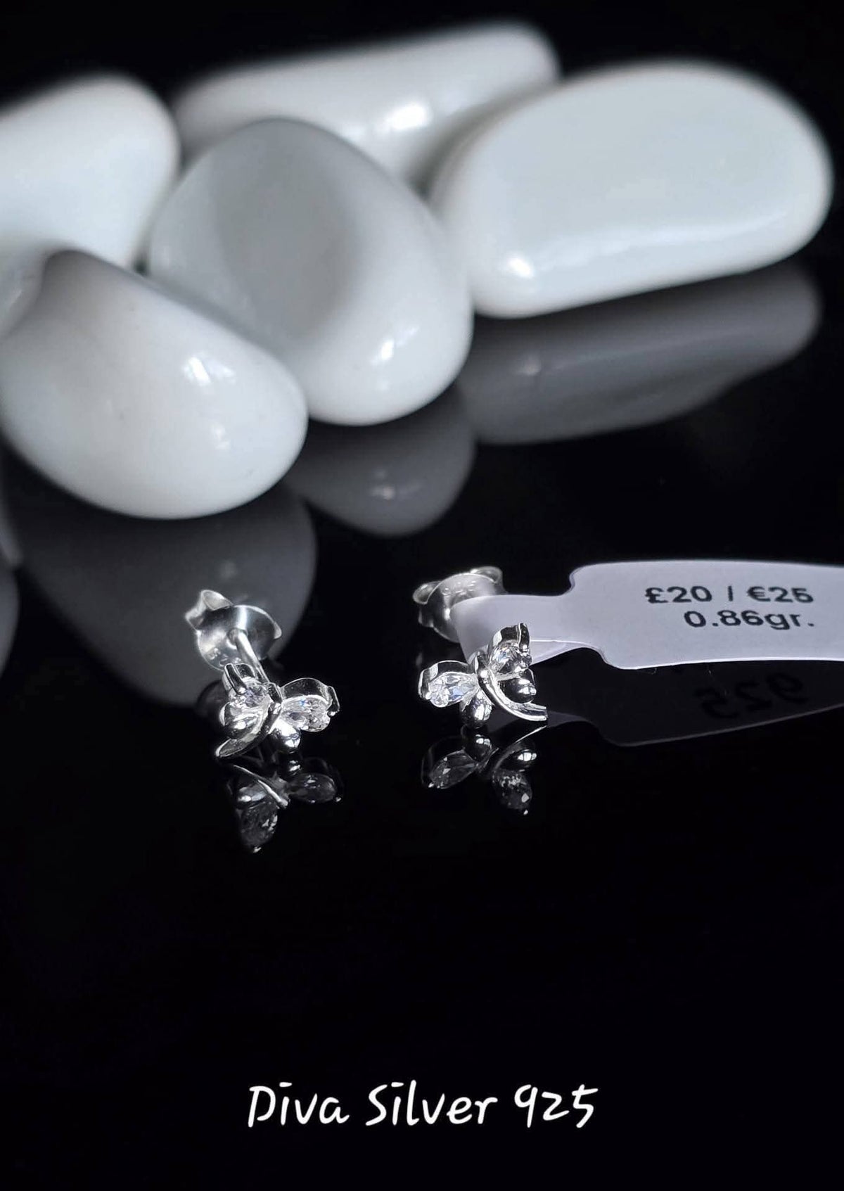 Sterling Silver Butterfly Stud Earrings for Kids