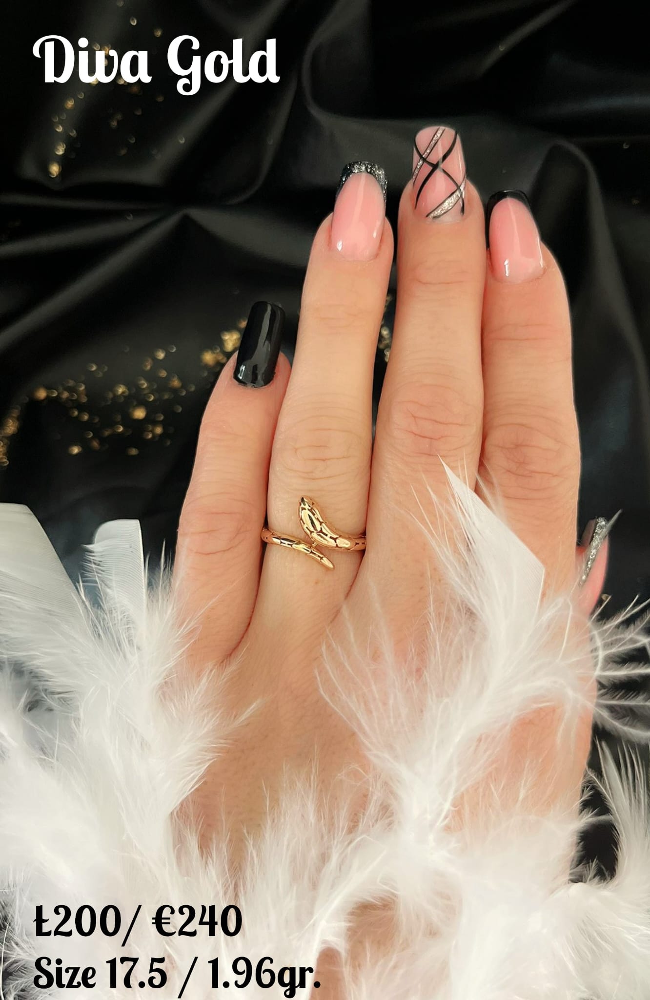 Gold snake ring. Size 17.5