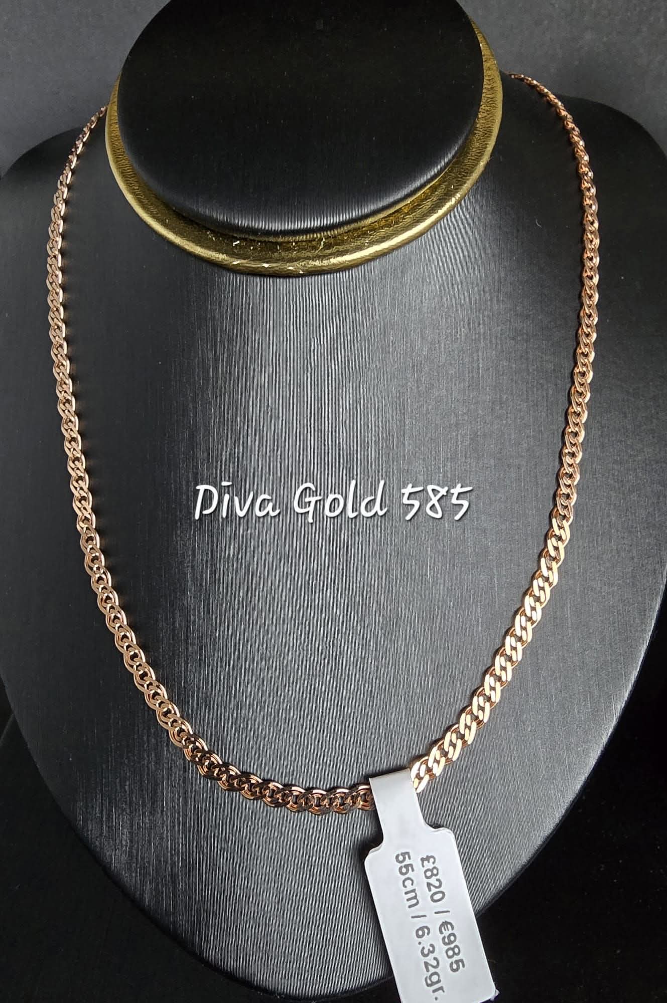 585 Gold chain. 55cm