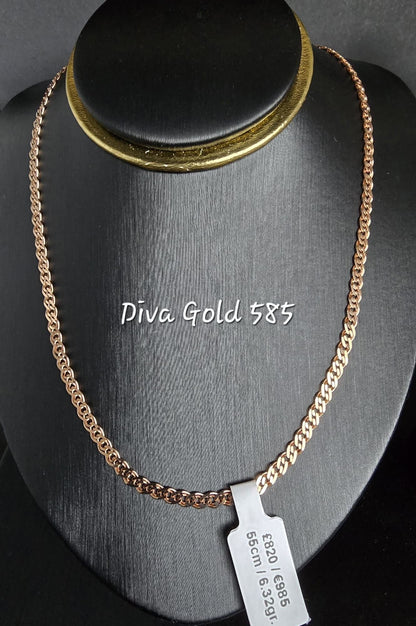585 Gold chain. 55cm