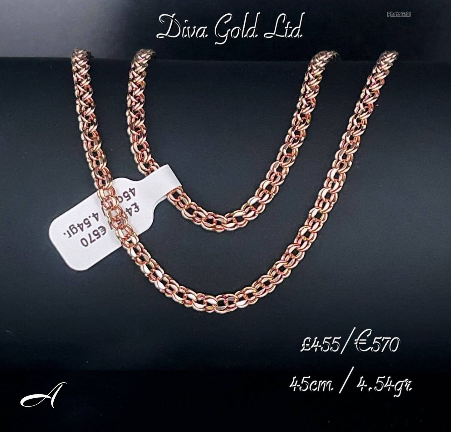 Gold Bismark chain 45cm