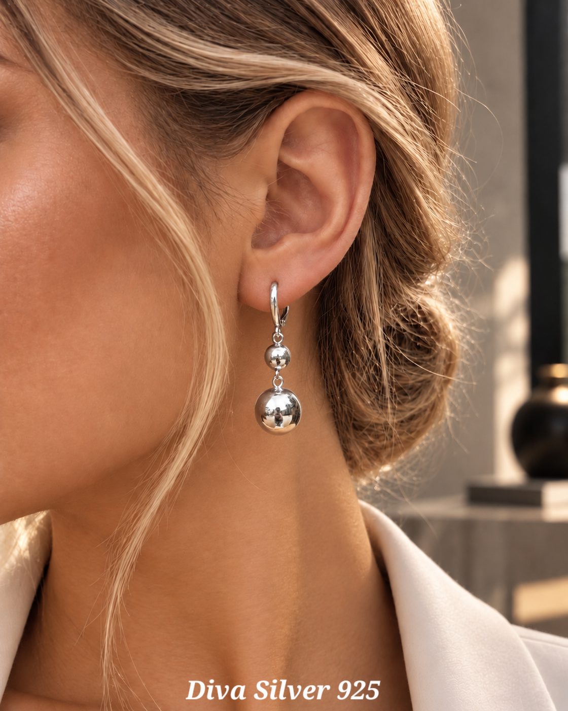 Sterling Silver Dangling Women Earrings