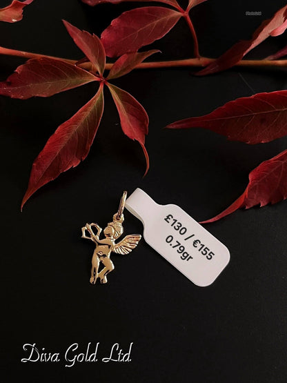 585 Gold angel pendant. 0.79gr