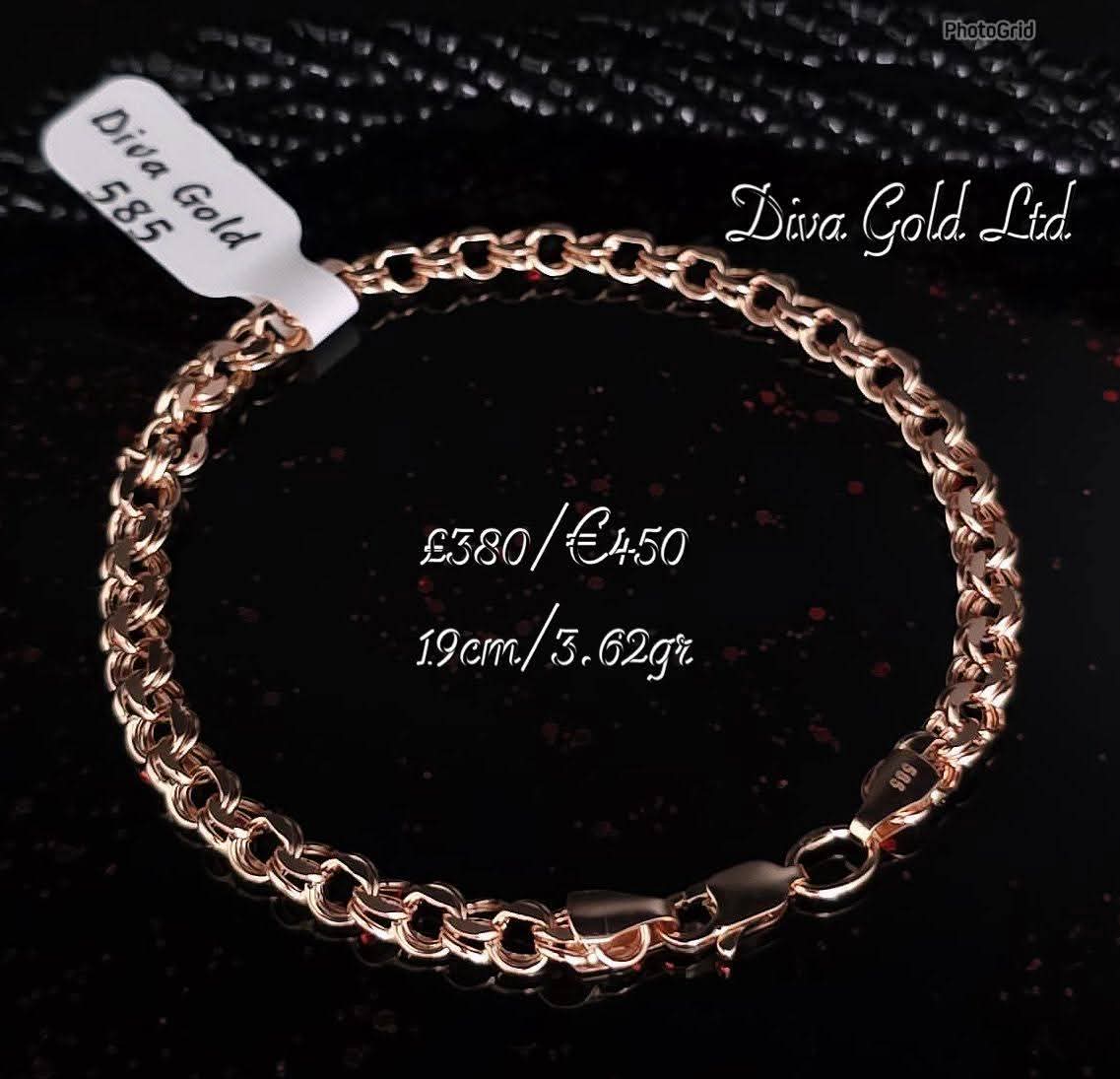 Gold bracelet. 19cm