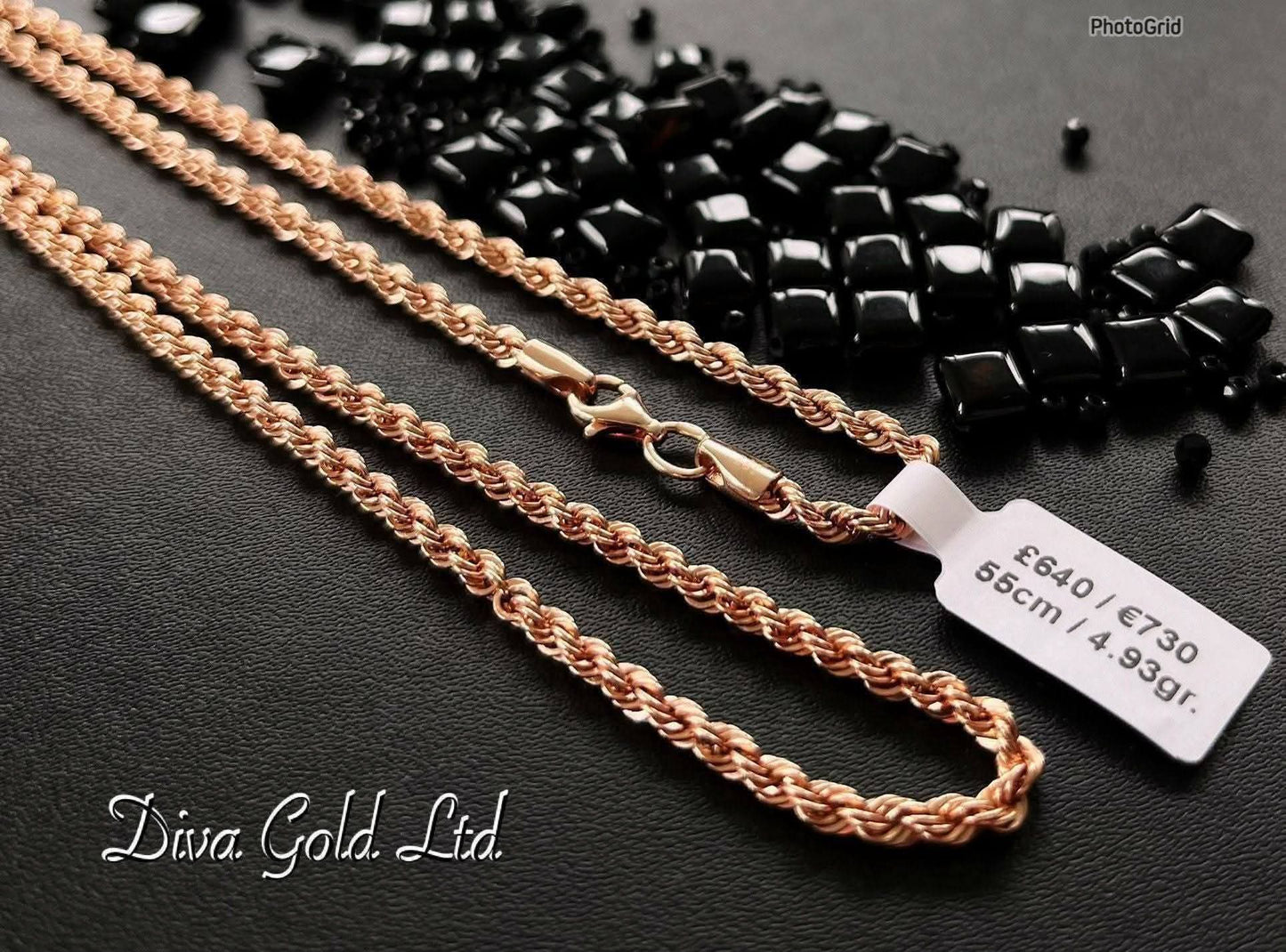 585 Gold chain 55cm. 4.93gr