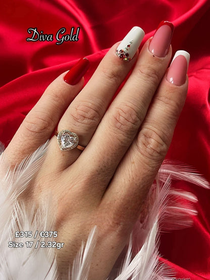 Gold women ring.Size 17