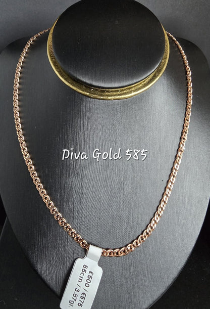 585 Gold chain. 55cm
