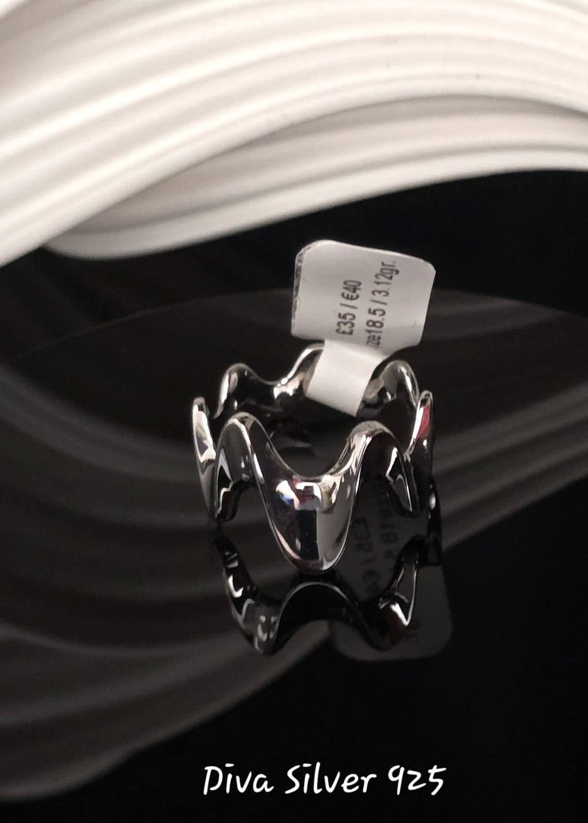 Sterling Silver Wave Ring