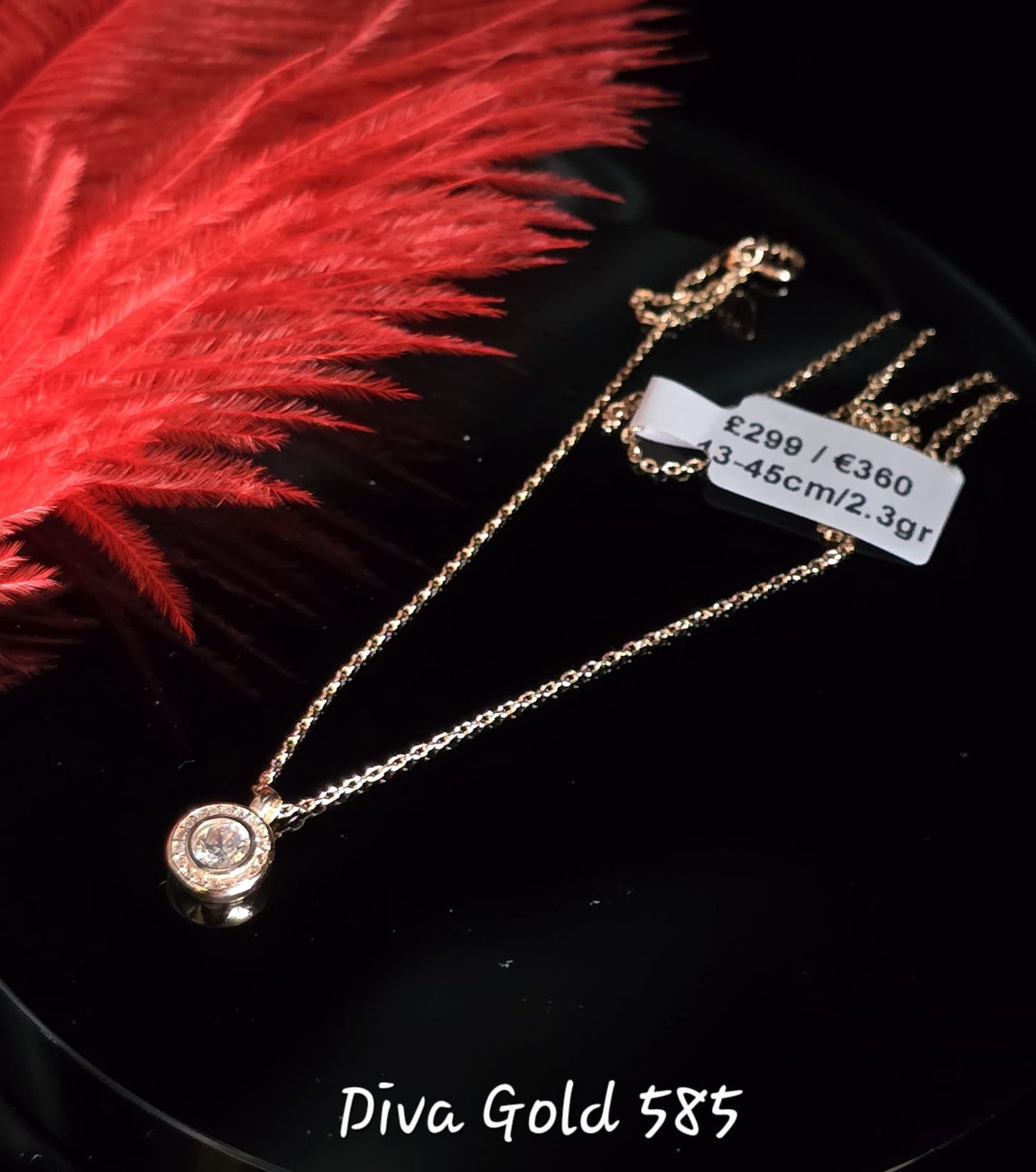 585 Gold chain with pendant 43-45cm