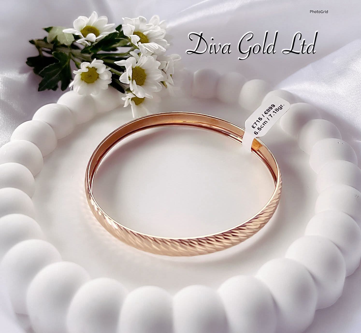Gold bracelet. 6.5cm