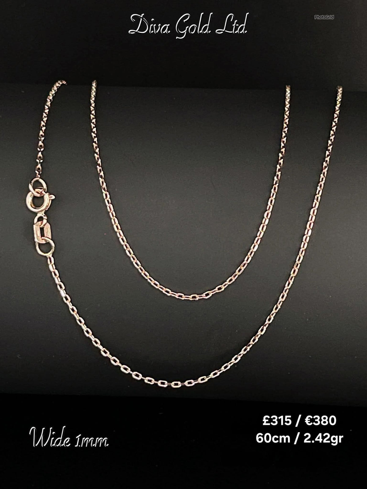 14K 585 Gold Chain – 60cm