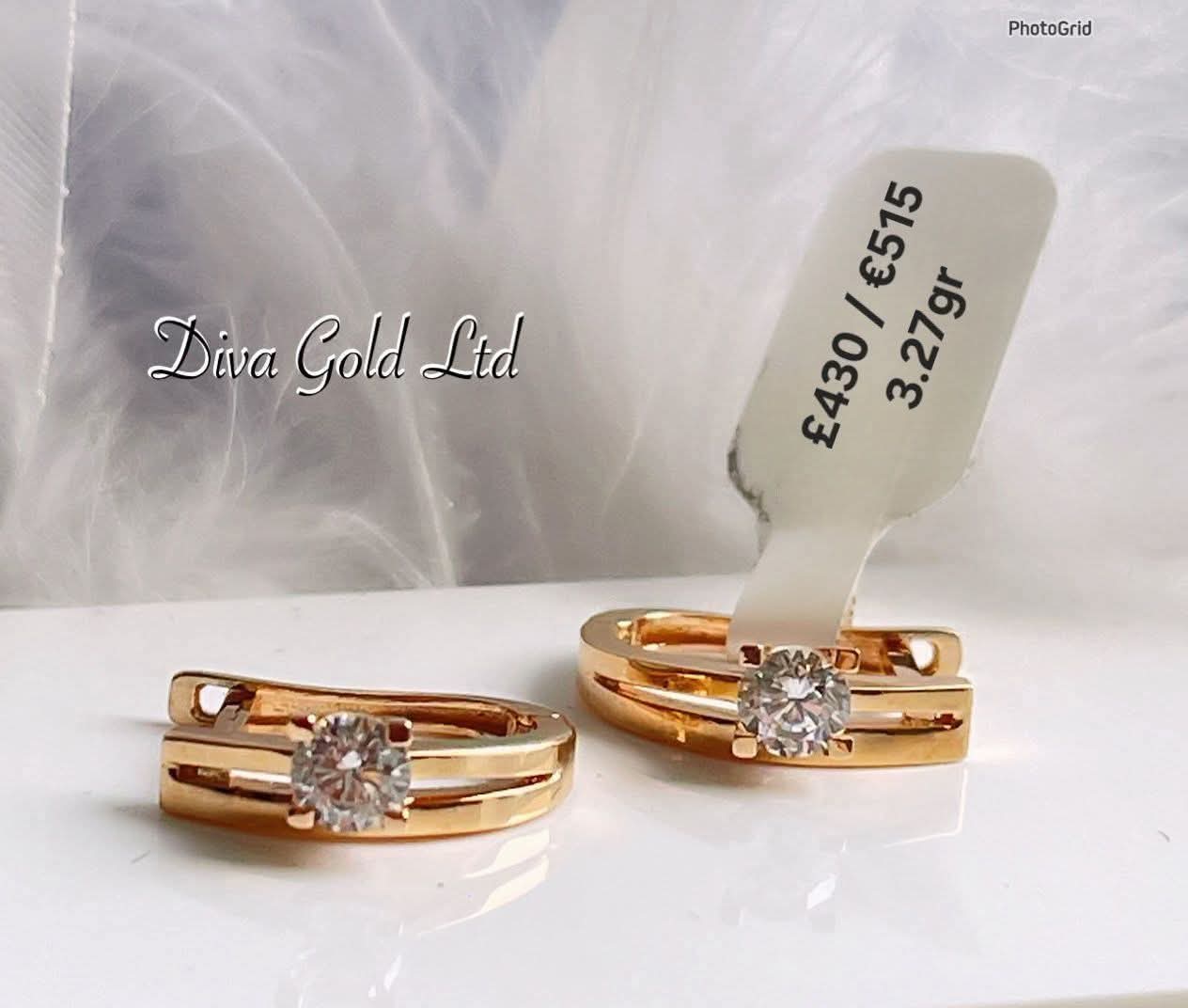 585 Gold earrings. 3.27gr